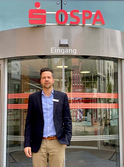 Marco Hopf, Filialleiter der Ospa am Vögenteich 